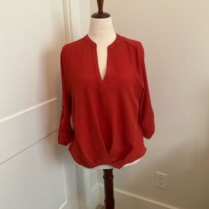 Notations Deep Red Women's Blouse